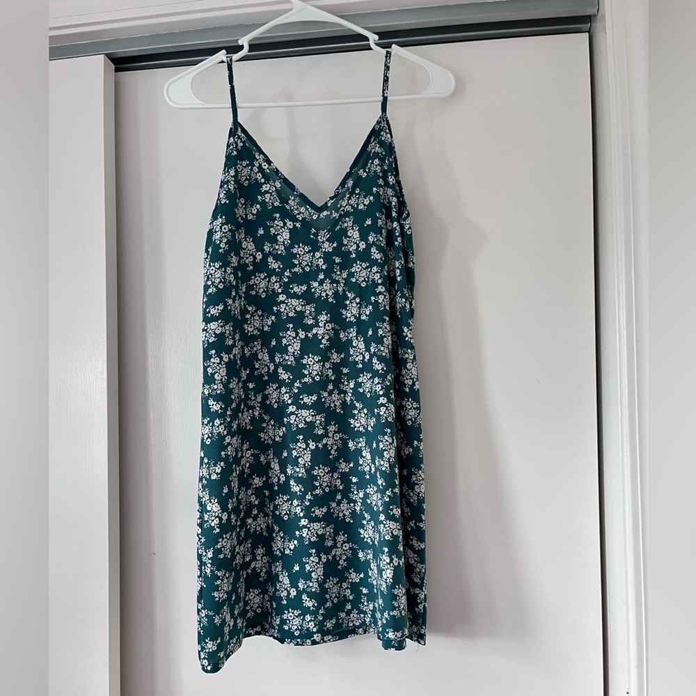 Green Flowy Floral Dress